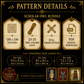 Medieval Owl cross stitch pattern bundle - 09-owl-cross-stitch-pattern-details