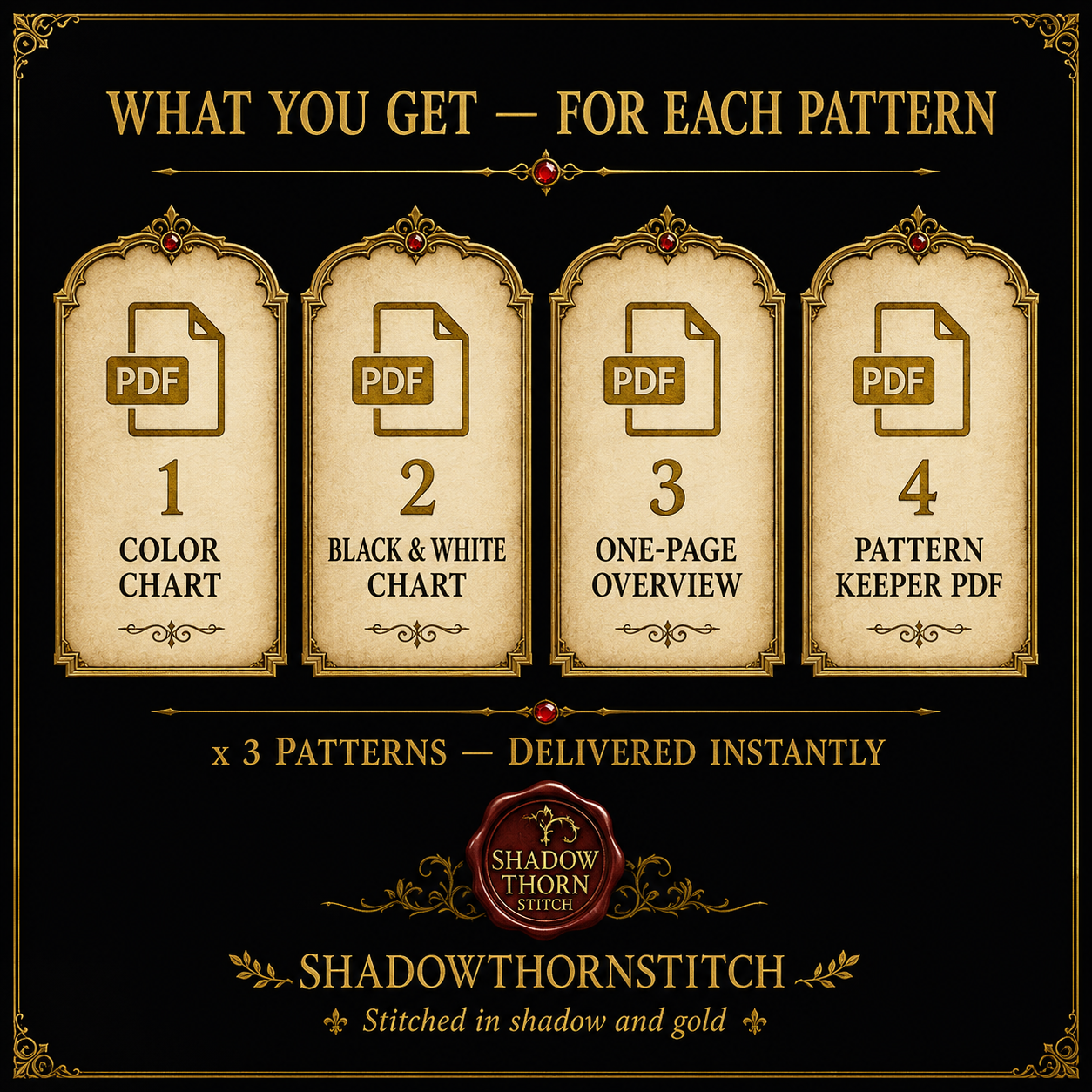Medieval Owl cross stitch pattern bundle - 11-owl-cross-stitch-pdf-bundle