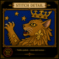 Medieval Cat cross stitch pattern bundle - 07-cat-cross-stitch-stitch-detail