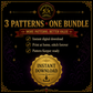 Medieval Cat cross stitch pattern bundle - 10-counted-cross-stitch-cat-pack