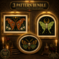 Gothic Moth cross stitch pattern bundle - 01-moth-cross-stitch-pattern-bundle