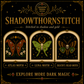 Gothic Moth cross stitch pattern bundle - 10-witchy-moth-cross-stitch-set