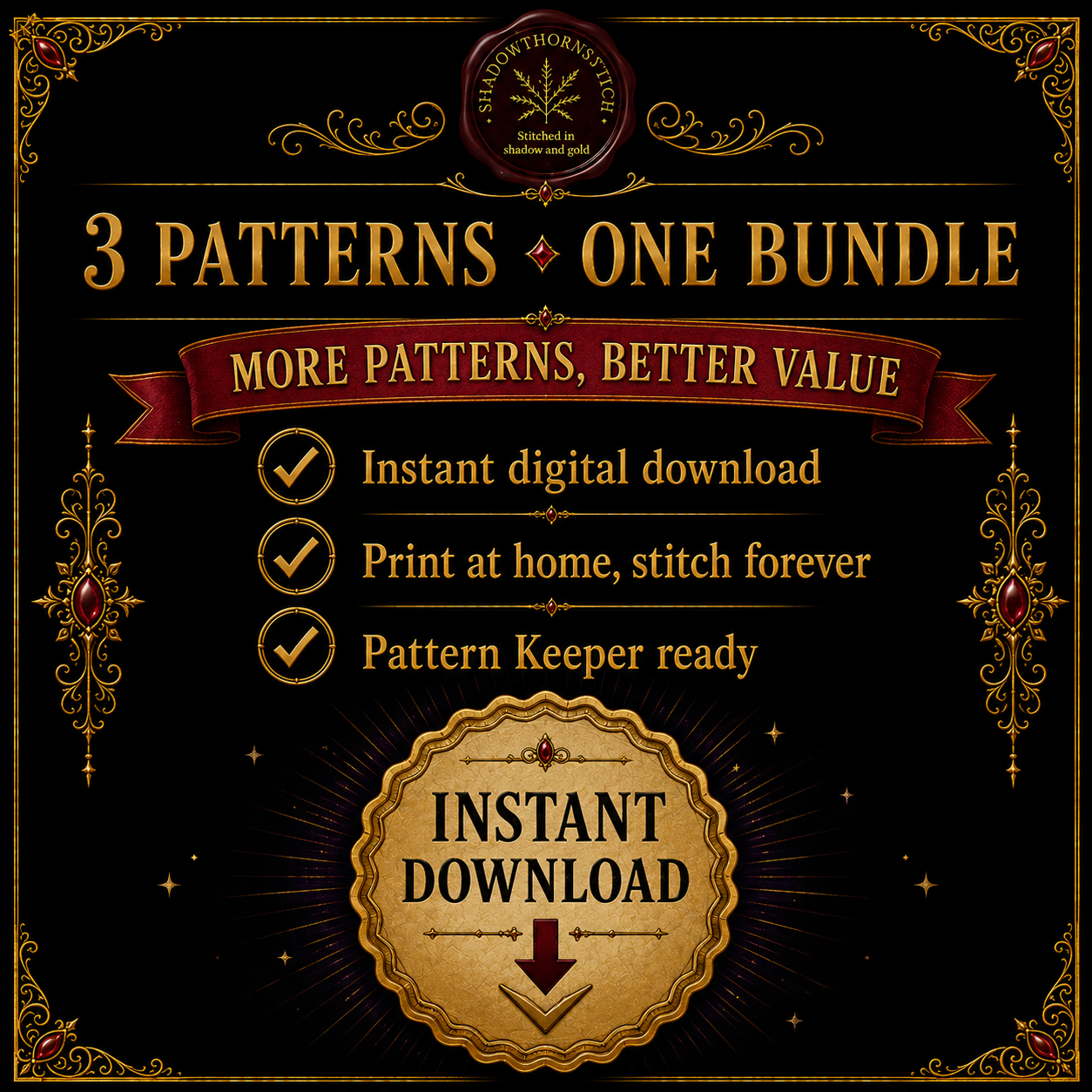 Gothic Frog cross stitch pattern bundle - 11-forest-frog-cross-stitch-pack