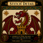 Medieval Dragon cross stitch pattern bundle - 07-dragon-cross-stitch-stitch-detail