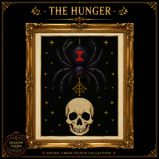 Gothic Spider cross stitch pattern bundle - 03-skull-spider-cross-stitch-pattern