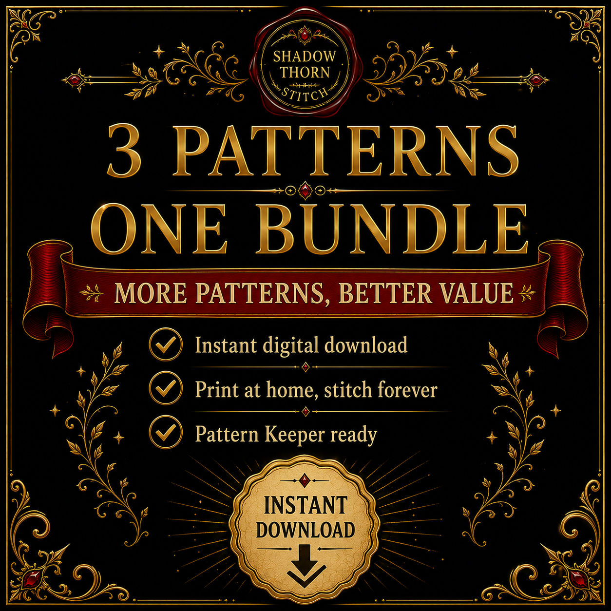 Gothic Spider cross stitch pattern bundle - 10-halloween-cross-stitch-bundle