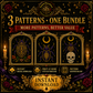 Gothic Beetle cross stitch pattern bundle - 10-bug-cross-stitch-pattern