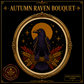 Gothic Crow cross stitch pattern bundle - 05-autumn-crow-cross-stitch