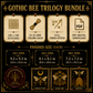 Gothic Bee cross stitch pattern bundle - 06-cottagecore-cross-stitch-bee