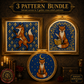 Medieval Fox cross stitch pattern bundle - 01-fox-cross-stitch-pattern-bundle