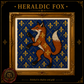 Medieval Fox cross stitch pattern bundle - 03-heraldic-fox-cross-stitch