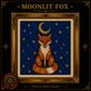 Medieval Fox cross stitch pattern bundle - 05-moon-fox-cross-stitch