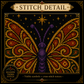 Gothic Butterfly cross stitch pattern bundle - 09-witchy-butterfly-cross-stitch