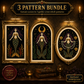 Gothic Mermaid cross stitch pattern bundle - 01-mermaid-cross-stitch-pattern-bundle