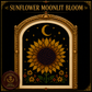 Gothic Sunflower cross stitch pattern bundle - 05-moon-sunflower-cross-stitch