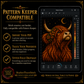 Highland Cow cross stitch pattern bundle - 08-farmhouse-cow-cross-stitch-pattern