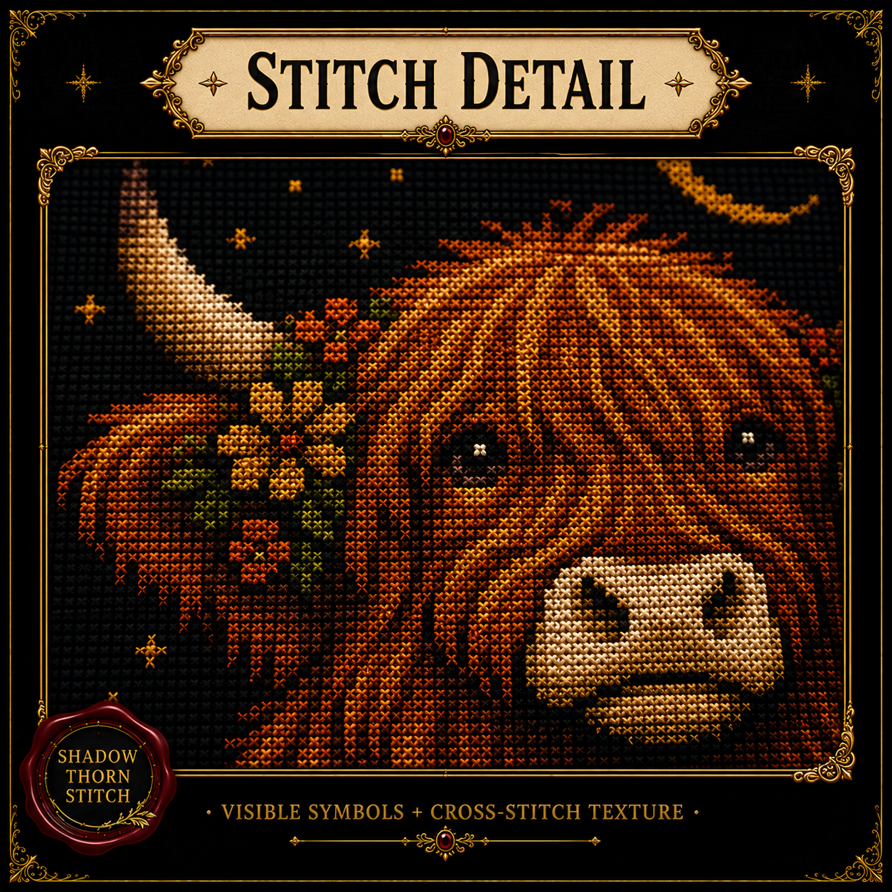 Highland Cow cross stitch pattern bundle - 09-highland-cow-cross-stitch-pdf