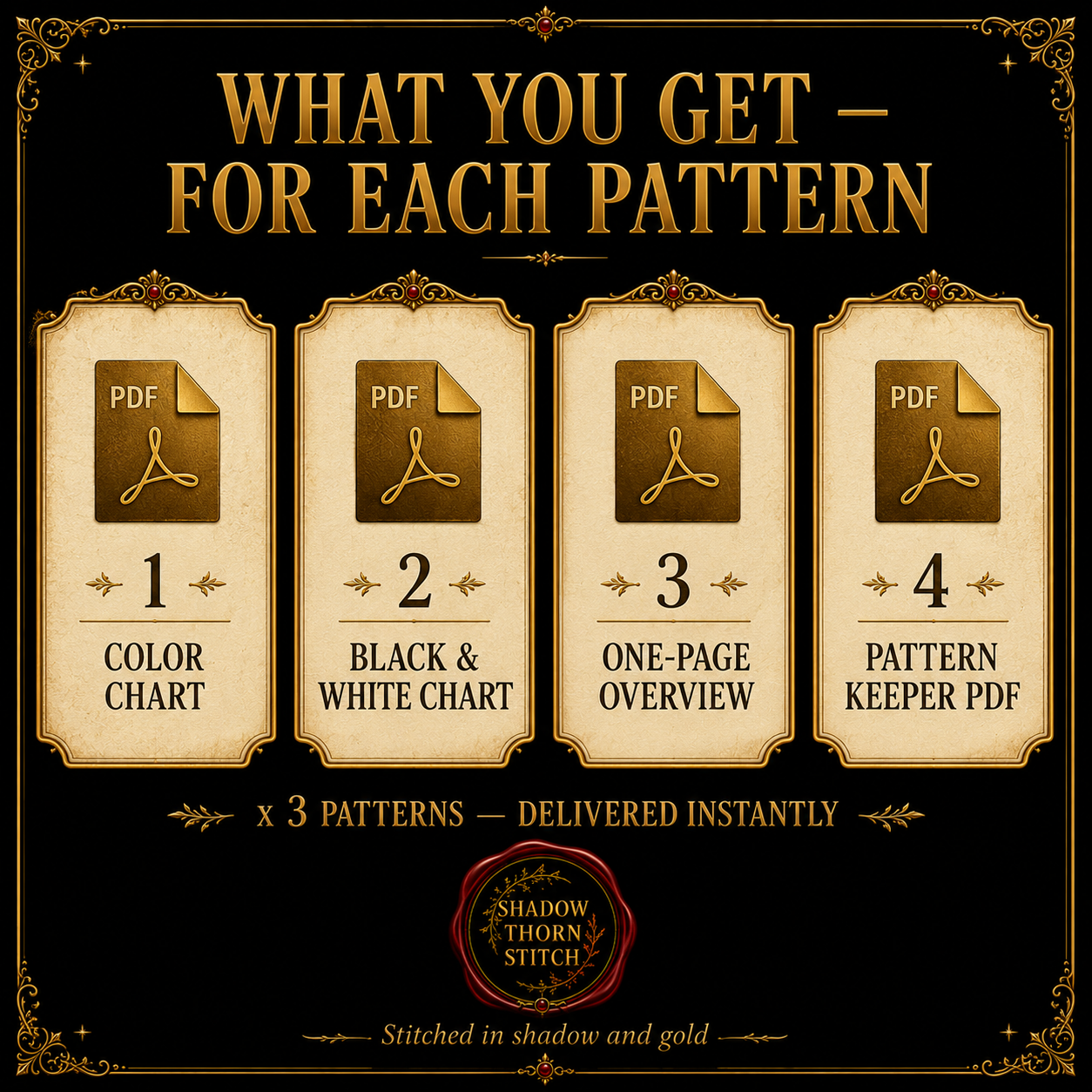 Gothic Snail cross stitch pattern bundle - 06-goblincore-snail-cross-stitch
