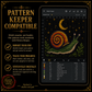 Gothic Snail cross stitch pattern bundle - 08-cottagecore-snail-cross-stitch