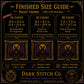 Gothic Bat Queen cross stitch color chart preview with full DMC floss code list