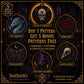 Gothic Celestial Skull cross stitch hoop displayed in witchy gothic home decor aesthetic