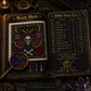 Gothic Death Head Moth cross stitch pattern shown with DMC floss thread color palette