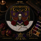Gothic Death Head Moth cross stitch black and white symbol chart preview — printer friendly