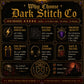 Gothic Fallen Angel cross stitch pattern PDF — dark fantasy 130x130 design by DarkStitchCo