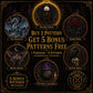 Gothic Fallen Angel cross stitch black and white symbol chart preview — printer friendly