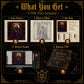 Gothic Grim Reaper cross stitch color chart preview with full DMC floss code list
