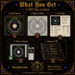 Gothic Ouroboros Dragon cross stitch color chart preview with full DMC floss code list