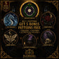 Gothic Ouroboros Dragon cross stitch hoop displayed in witchy gothic home decor aesthetic