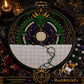 Gothic Ouroboros Dragon cross stitch black and white symbol chart preview — printer friendly