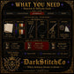 Gothic Ouroboros Dragon cross stitch pattern by DarkStitchCo — instant PDF download with bonus patterns