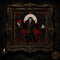 Gothic Vampire Lord cross stitch close-up detail showing intricate gothic stitch work
