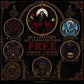 Gothic Vampire Lord cross stitch black and white symbol chart preview — printer friendly