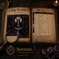 High Priestess Tarot Card Ii cross stitch close-up detail showing intricate gothic stitch work