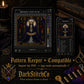 High Priestess Tarot Card Ii cross stitch pattern shown with DMC floss thread color palette