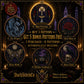 High Priestess Tarot Card Ii cross stitch black and white symbol chart preview — printer friendly