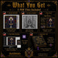 High Priestess Tarot Card Ii cross stitch finished on white Aida fabric with embroidery hoop