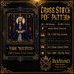 High Priestess Tarot Card Ii cross stitch pattern by DarkStitchCo — instant PDF download with bonus patterns