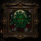 Medusa Portrait cross stitch hoop displayed in witchy gothic home decor aesthetic