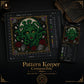 Medusa Portrait cross stitch black and white symbol chart preview — printer friendly