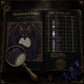 Shadow Dragon Moon cross stitch close-up detail showing intricate gothic stitch work