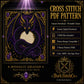 Shadow Dragon Moon cross stitch gift idea for gothic stitchers and dark fantasy lovers