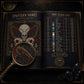 Skull Butterfly Memento Mori cross stitch black and white symbol chart preview — printer friendly