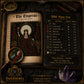 The Empress Tarot Card Iii cross stitch pattern shown with DMC floss thread color palette