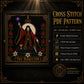 The Magician Tarot Card I cross stitch color chart preview with full DMC floss code list