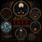 The Moon Tarot Card Xviii cross stitch black and white symbol chart preview — printer friendly